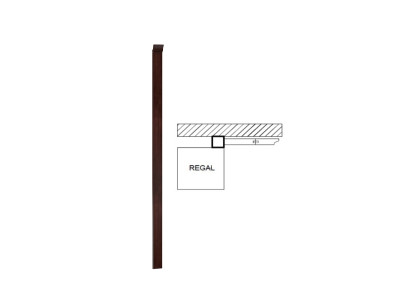 Slupek Eck Verzierung Büroelement Büro Office Holz Slupek Regal Monaco