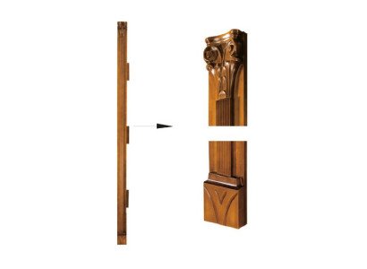 Klassische Pfeiler Abschlußsatz für Schrank Schrankwand System SE-st-B-N Pfeiler