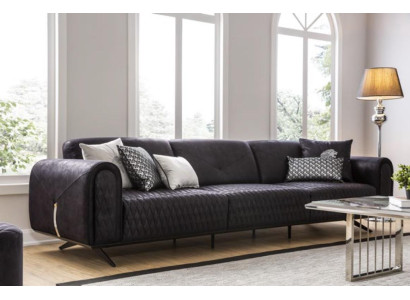 Luxus Sofa 4 Sitzer Leder Wohnzimmer Modernes Design Sofas Polster Couchen