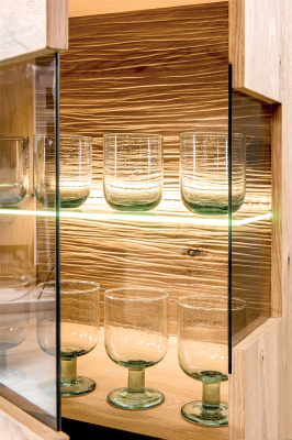 Luxus Vitrine Holz Designer Schrank Vitrinen Schränke Regale 108,8 x 57,3cm Neu