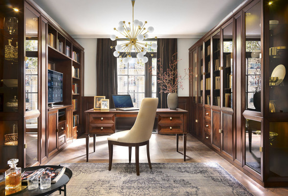 Edler Holz Büro Schreibtisch Klassischer Tisch Büro Tische Antik Stil Monaco