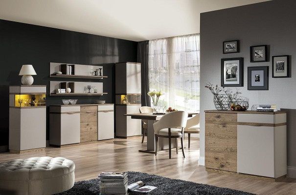 Klassische Kommode Vitrine Kommoden Vitrinen Kommodenschrank Schrank Como CM-K3 