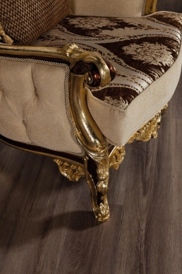 Sofagarnitur Couch Barock Rokoko Couchen Textil Chesterfield Sofa Tisch 3tlg.