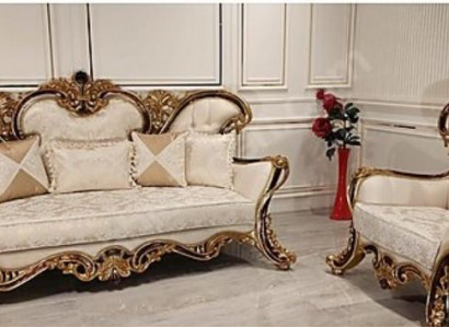 Sofagarnitur Klassisch Barock Rokoko 3+1 Sitzer Couchen Möbel Komplett