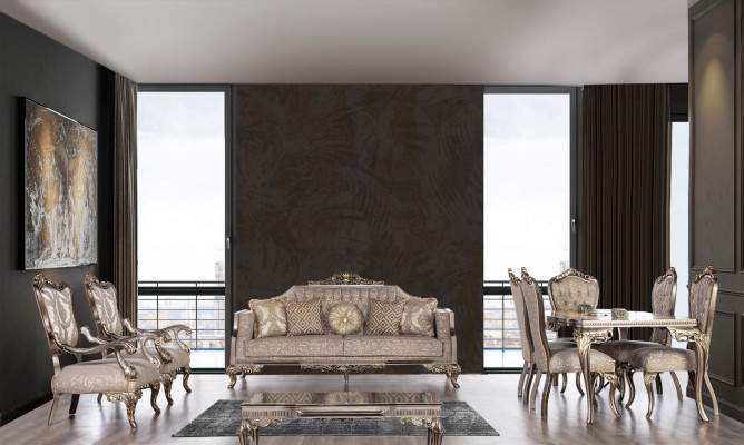 Holz Tisch Möbel Couchtische Klassische Holztische Barock Tische 119x79