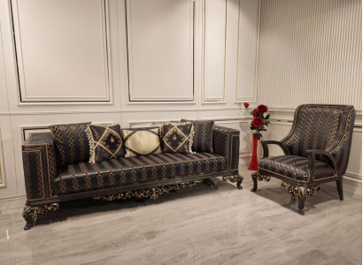 Klassische Sofagarnitur 3+1 Sitz Möbel Polster Garnituren Couchen Sets