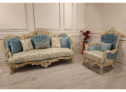 Wohnzimmer Sofagarnitur Klassische Sofa Couch Möbel einrichtung 3+1 Sitzer