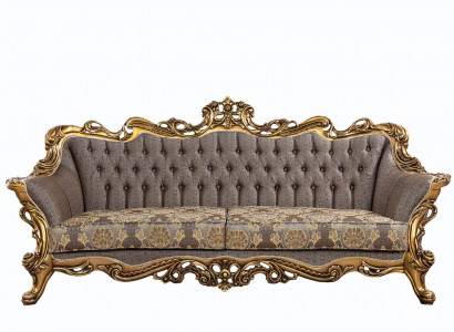 Klassische Chesterfield Couch Dreisitzer Goldenere Rahmen Sofa Couchen