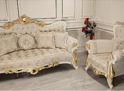 Klassische Couch Wohnzimmer Sofagarnitur Möbel einrichtung 3+1 Sitz Sofa