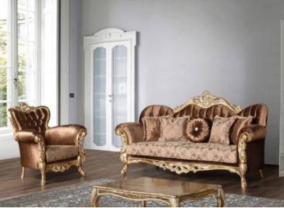 Klassische Wohnzimmer Sofagarnitur Sofa Couch Möbel einrichtung 3+1 Sitz