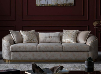 Luxus Couch Ovaler Dreisitzer Hotel Empfang Einrichtung Möbel 247cm