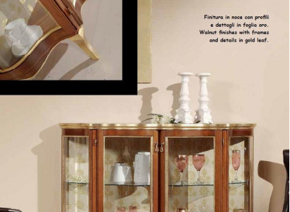 Vitrine Kommode Glaskommoden Luxus Sideboard Schränke Braun Italienische Möbel