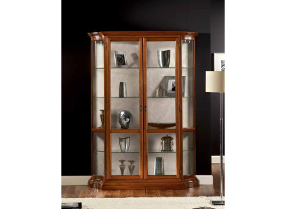 Glasschrank Luxus Vitrinen Schränke Braun Vitrine Klassische Italienische Möbel