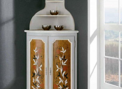 Landhaus Eckschrank Eckkommode Italienische Möbel Schrank Kommoden Anrichte