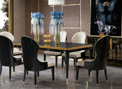 Esstisch Tisch Gruppe Esszimmer Wohnzimmer Esstisch Holz Glas Möbel