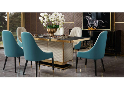 Esstisch 6x Stühle Stuhl Esszimmer Set Essgruppe Moderne Möbel Tisch