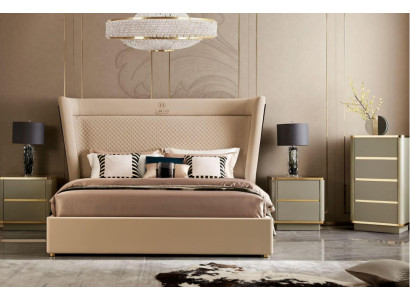 Doppelbett Schlafzimmer Hotel Ehe Luxus Bett 2x Nachttisch 3tlg. Set Betten