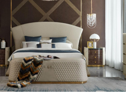 Bett Leder Schlafzimmer Möbel Luxury Moderne Betten 3tlg. Set Boxspring