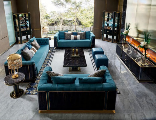 Big xxl luxus sofa couch polster sitz garnitur 4 Sitzer Couchen Sofas Stoff Neu