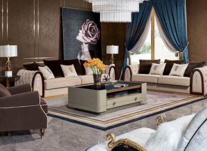 Design Luxus Sofa Sitz Polster Couch xxl Big 4+3 Sitzer Garnituren Chesterfield