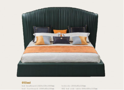 Bett Polster Design Luxus Doppel Betten Beige 180x200 Schlaf Zimmer Leder Hotel