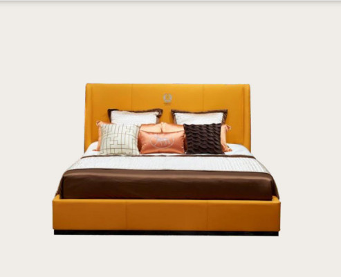 Luxus Schlafzimmer Doppelbett Bett 180x200cm Leder Neu Hotel Betten