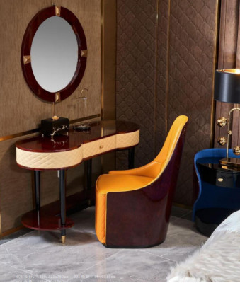 Schminktisch Spiegel Stuhl Komplett Set Kommode Schlafzimmer Modern