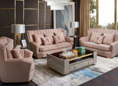 Luxus Möbel Sofagarnitur Couch Sofa Polster 321 Sitzer Couchtisch Couchen