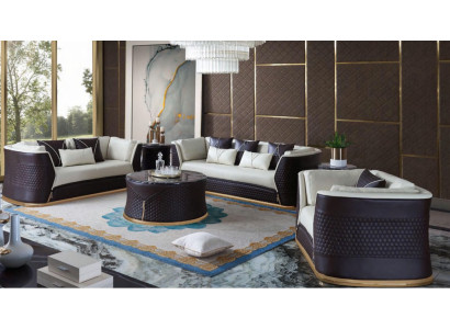 Garnitur 321 Sitzer Couchtisch 2x Beistelltisch Wohnlandschaft Sofa Couch 6tlg