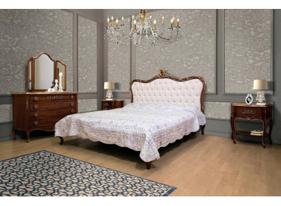 Schlafzimmer Design Klassische Luxus Möbel Modern Bett 2x Nachttisch 4tlg Set