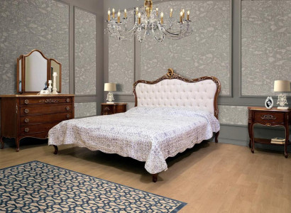 Schlafzimmer Design Klassische Luxus Möbel Modern Bett 2x Nachttisch 4tlg Set