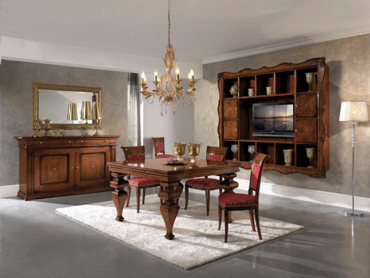 Möbel Einrichtung Gruppe Tisch + 4 Stuhl Set 5tlg. Esstisch Garnitur Esszimmer