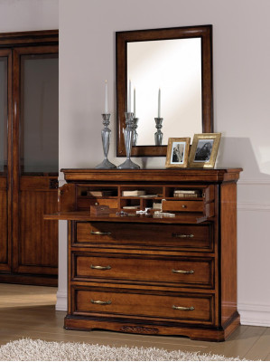 Kommode Spiegel Modern Kommoden Holz Design 2tlg. Schlafzimmer Garnitur Neu Set