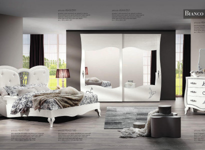 Schlafzimmer Bett Nachttisch Kleiderschrank Kommode Spiegel Neu 6tlg Luxus Set