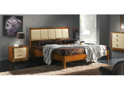 Luxus Set 3tlg. Schlafzimmer Bett Nachttisch Betten Doppel Holz Bettgestell Neu