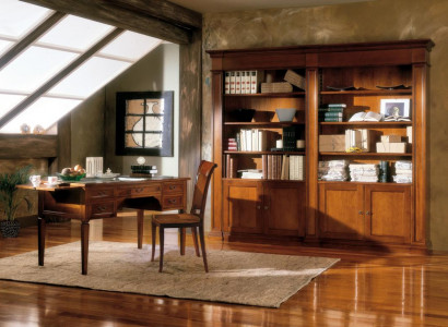 Büro Möbel Einrichtung Tisch Arbeitszimmer Bücherregal 2tlg. Set Italien