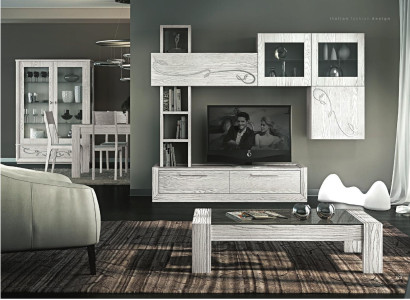 Design Wandschrank Regal Wohnzimmer Holz Schränke Vitrine Wand Regale Italy Neu