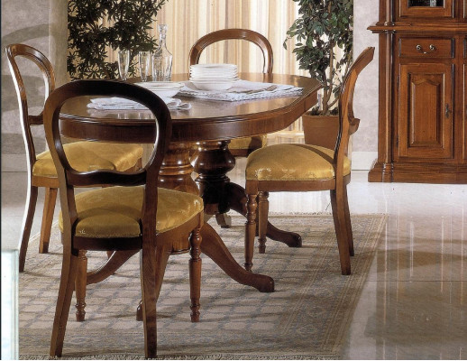 Design Esszimmer Set Garnitur 7tlg Holz Möbel Kommode 4x Stuhl Tisch Vitrine Neu