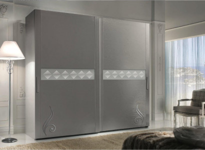 Kleiderschrank Schrank Luxus Schwebetüren Design Schränke Kleider Holz Möbel Neu