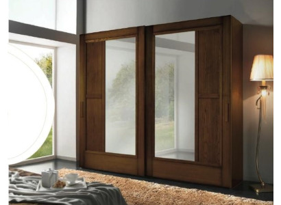 Schränke Kleider Kleiderschrank Schrank Luxus Schwebetüren Design Holz Modern