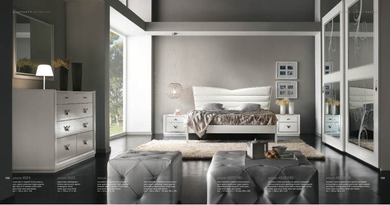 Garnitur Set 4tlg.Schlafzimmer Bett Nachttisch Kommode Gruppe Doppelbetten Luxus