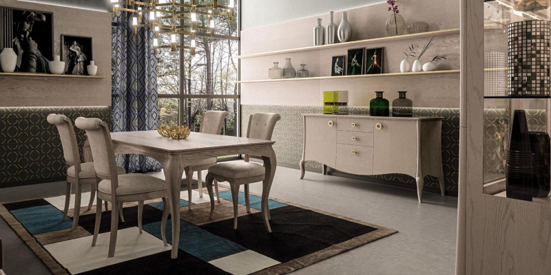 Esstisch Esszimmer Garnitur Möbel Einrichtung Gruppe Tisch + 6 Stuhl Set 7tlg.