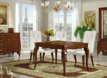 Garnitur Esszimmer Esstisch Stuhl Kommode Vitrine Tisch Tische Gruppe Set 7tlg.