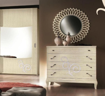 Kommode Spiegel Holz Kommoden Garnitur Modern Schrank Konsole Möbel Neu Set 2tlg
