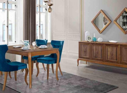 Komplett Set Esstisch 4x Stühle Esszimmer Set Ess Gruppe Holz Tisch Tische 6tlg