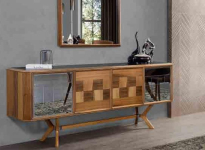 Anrichte Möbel Schrank Garnitur Set 2tlg Kommode Spiegel Neu Sideboard Kommoden