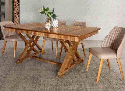 Esszimmer Esstisch Tisch Möbel Einrichtung Tische italienischer Stil Möbel Holz