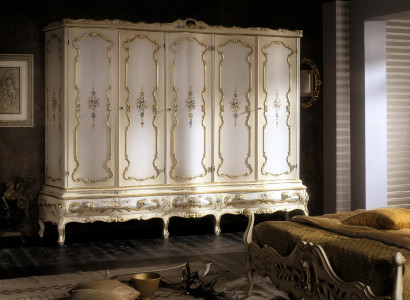 Kleiderschrank Neu Mehrzweckschrank 5 Türen Schubladen Hochschrank Holz weiß