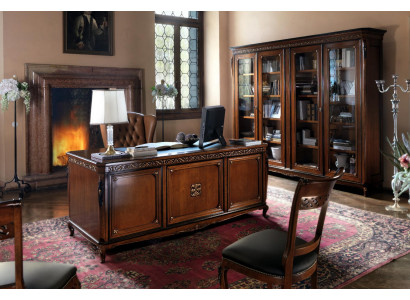 Design Büro Tisch Schreibtisch Sessel Einrichtung tisch Stuhl 2tlg. Massivholz