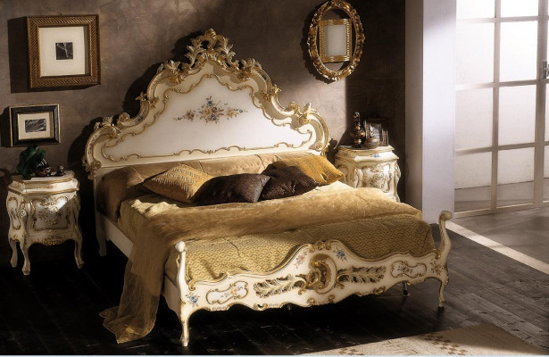 Schlafzimmer komplett Set weiß Bett, 2x Nachttische Schlafzimmer Möbel Holz Neu